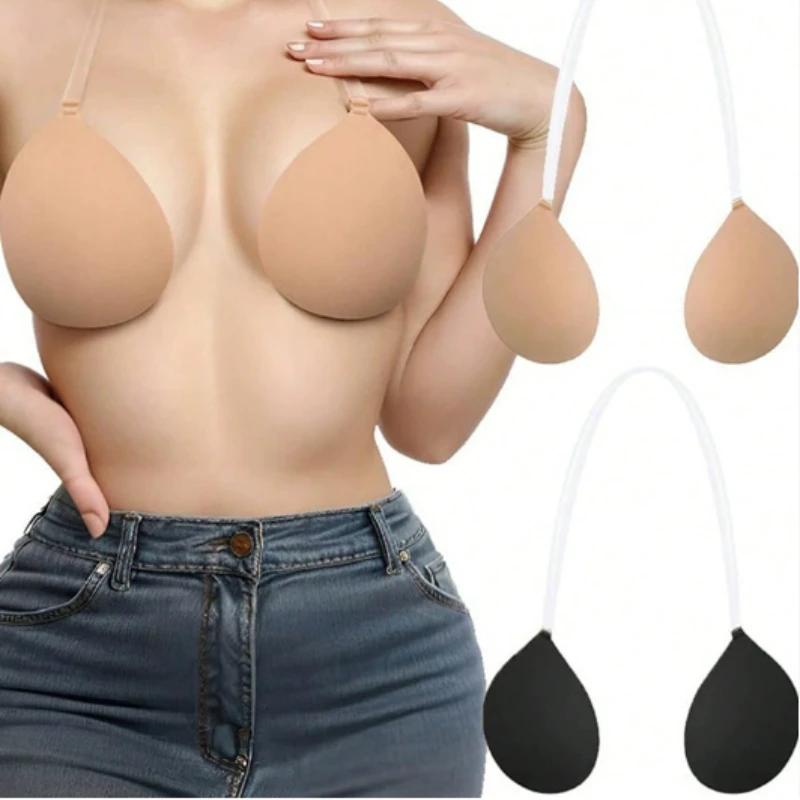Patchs de poitrine invisibles pour femmes, soutien-gorge suspendu au cou, antidérapant, grande poitr
