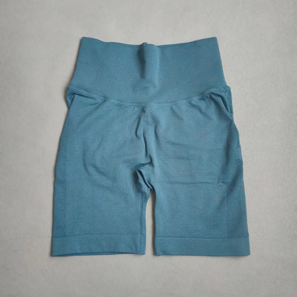 Short de yoga femme taille haute sans couture - Pour fitness, course et cyclisme été