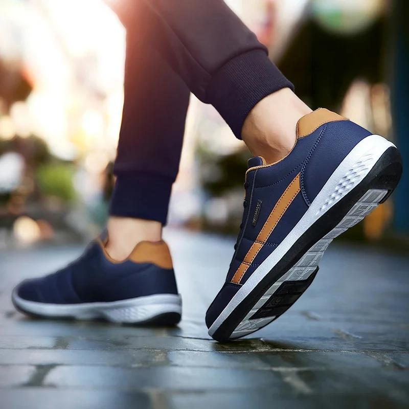 Cuir hommes chaussures baskets tendance chaussures décontractées italien respirant loisirs hommes ba