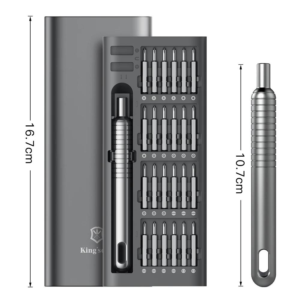 Jeu de tournevis sans fil 51 en 1, kit d'outils à main manuels portables, petits embouts magnétiques
