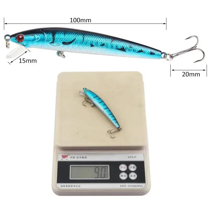 1 pièces leurres de pêche méné japonais flottant dur Bait95mm 7g appât artificiel Wobbler manivelle