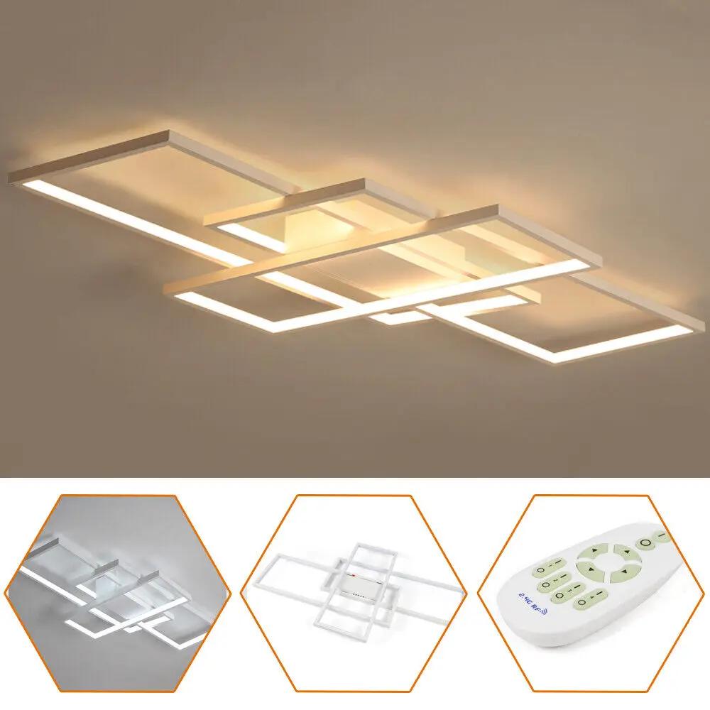 LOYALHEARTD-Plafonnier LED Carré au Design Moderne, Luminaire Décoratif de Plafond, à Intensité Régl