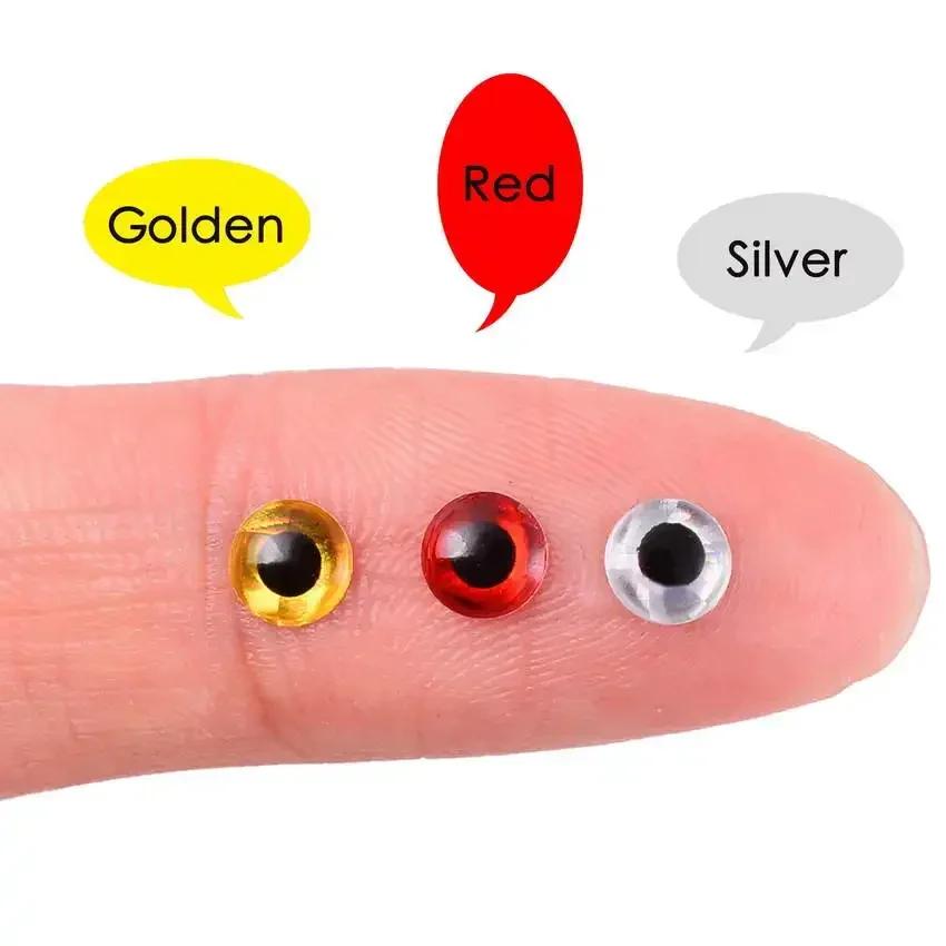 100 pcs/lot holographique 3D leurre de pêche yeux 3/4/5/6/7/8/9mm leurres artificiels Simulation glo