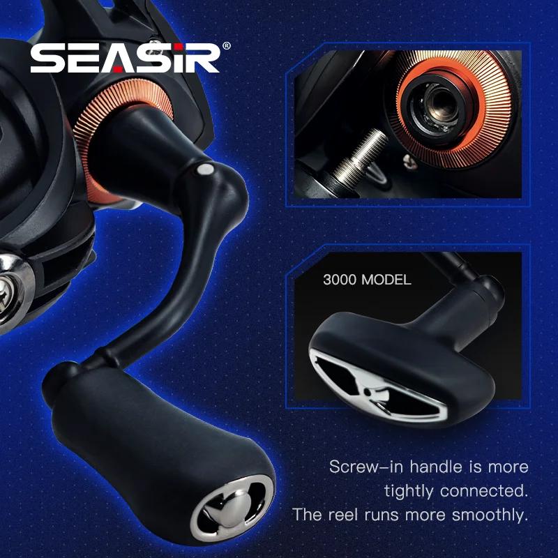 SEASIR Moulinet de pêche Spinning Black Arrow, équipement principal en métal, bobine en aluminium p