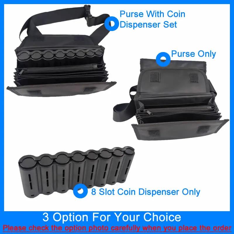 Créatif Portable stockage de pièces de monnaie Multi poches Euro portefeuille taille sac 8 fentes Eu