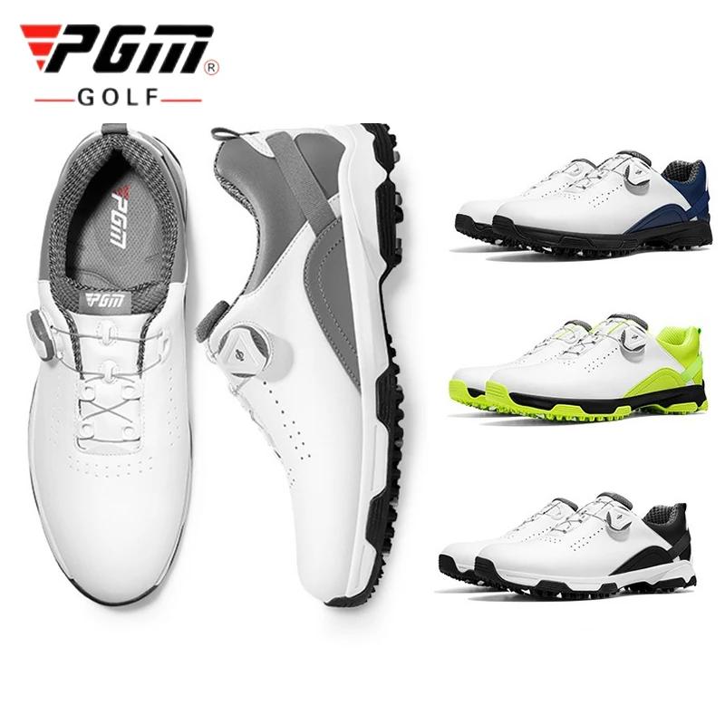 PGM-Chaussures de golf imperméables pour hommes, baskets de sport, légères, respirantes, anti-aldes,