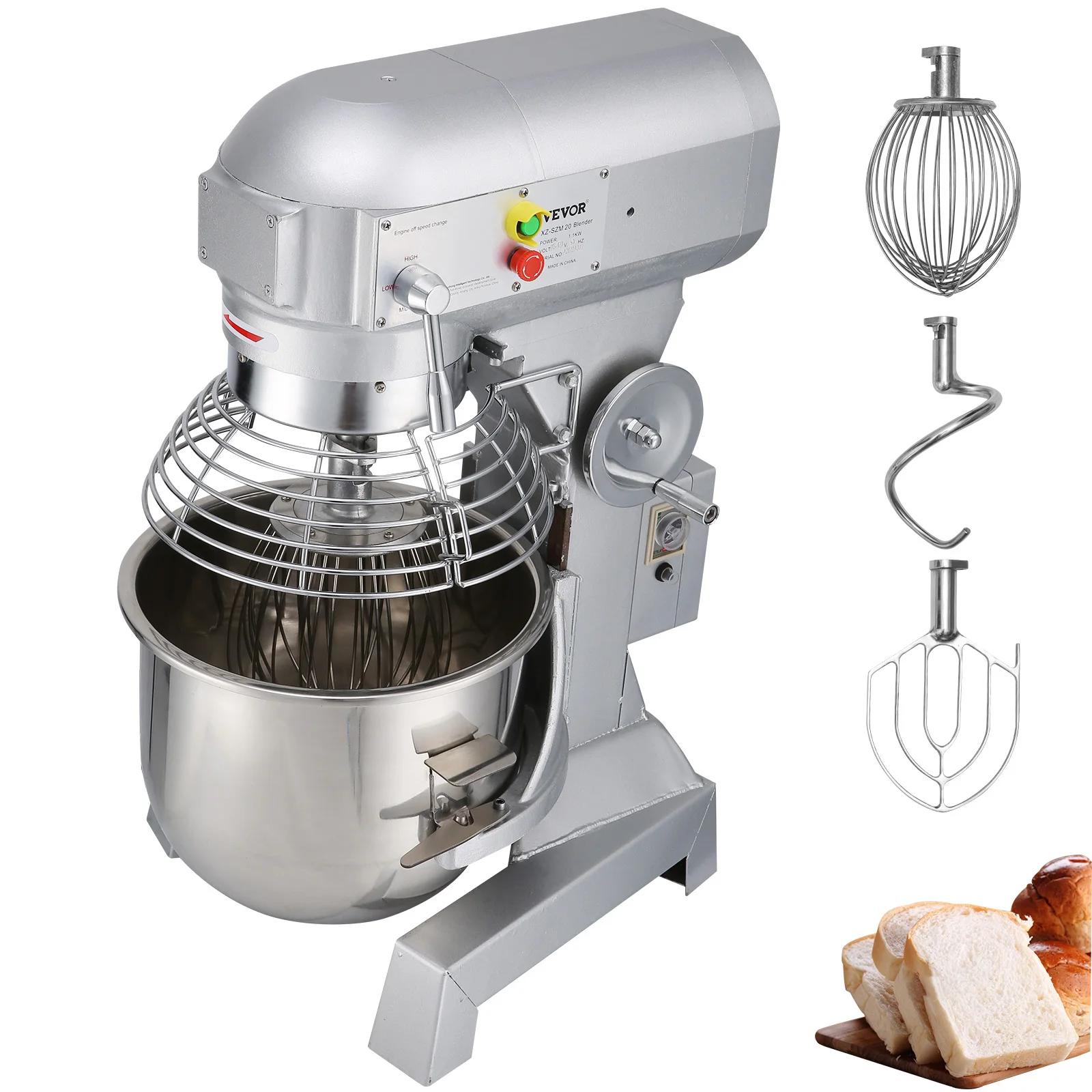 SucceBuy 10- 30L Machine à pâte électrique en acier inoxydable Commercial crème oeuf fouet mélangeur