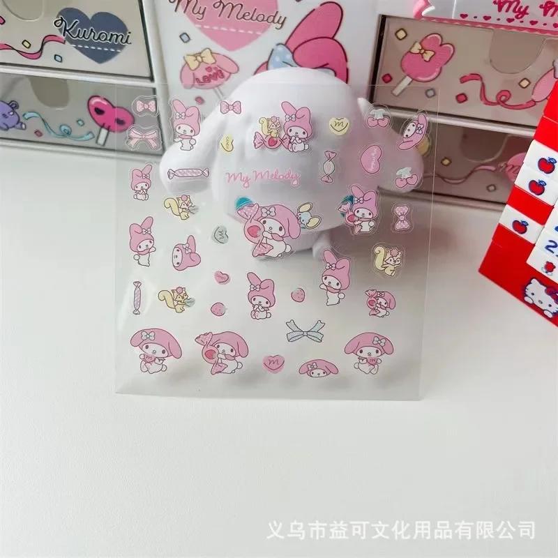 4 pièces mignon Transparent Kulome Hello Kitty mélodie imperméable enfants autocollants
