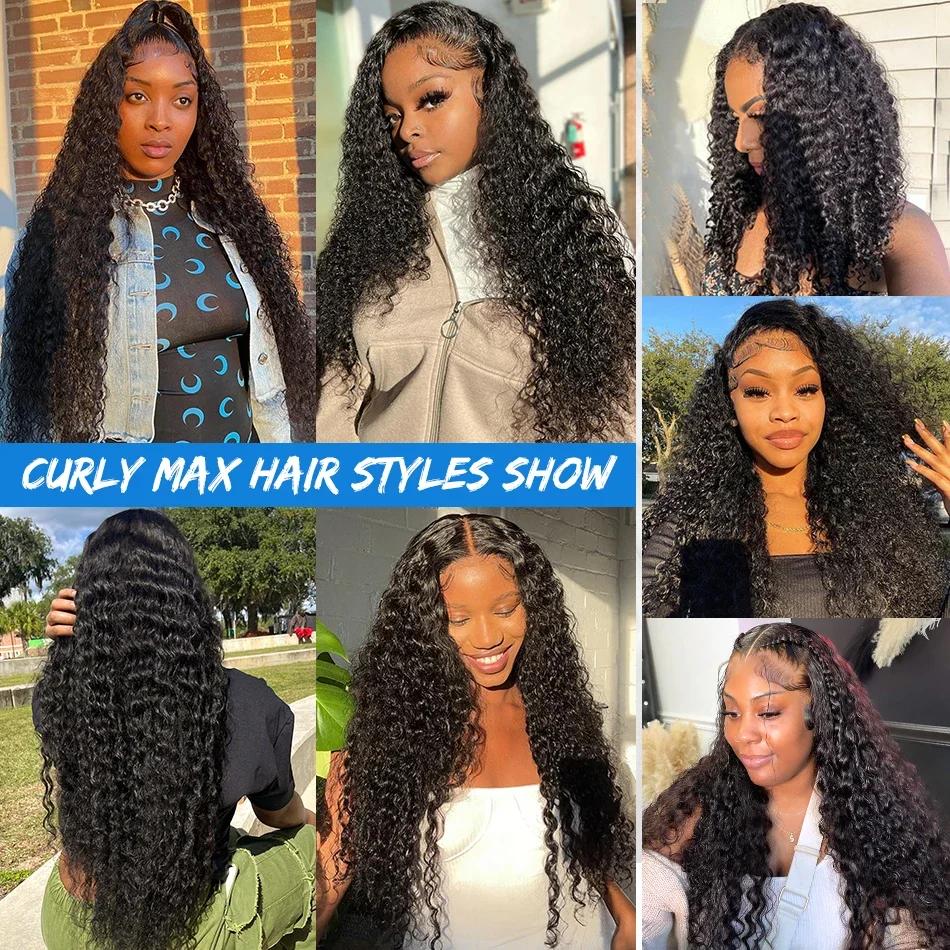 Perruque Lace Front Wig Naturelle Bouclée, Cheveux Humains, 4x4, 13x4, 13x6, Transparent HD, Deep Wa