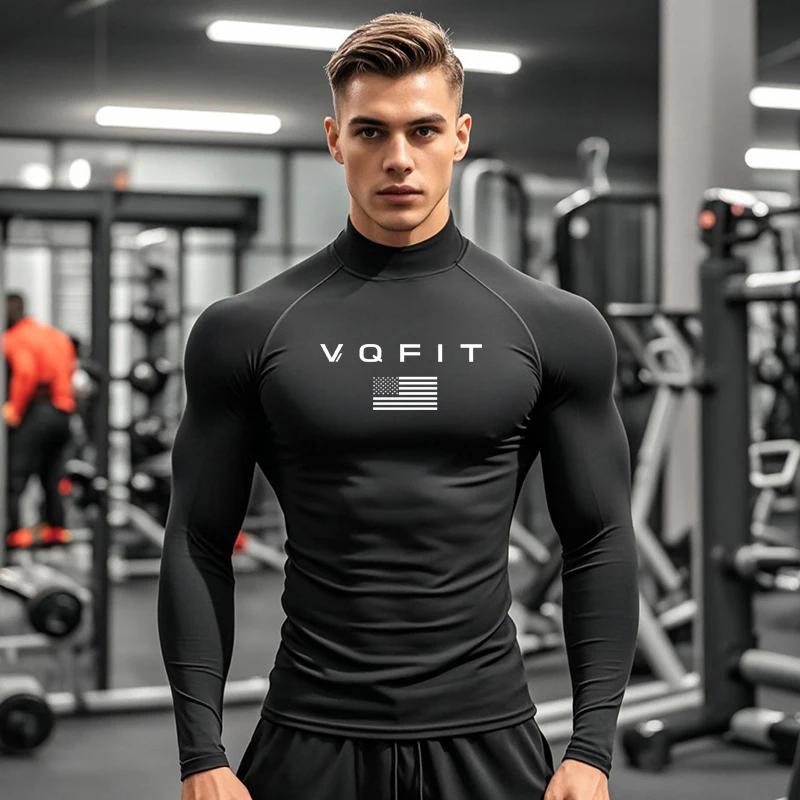 Hommes course T-shirts automne Fitness à manches longues Sport chemise Jogging vêtements de Sport vê