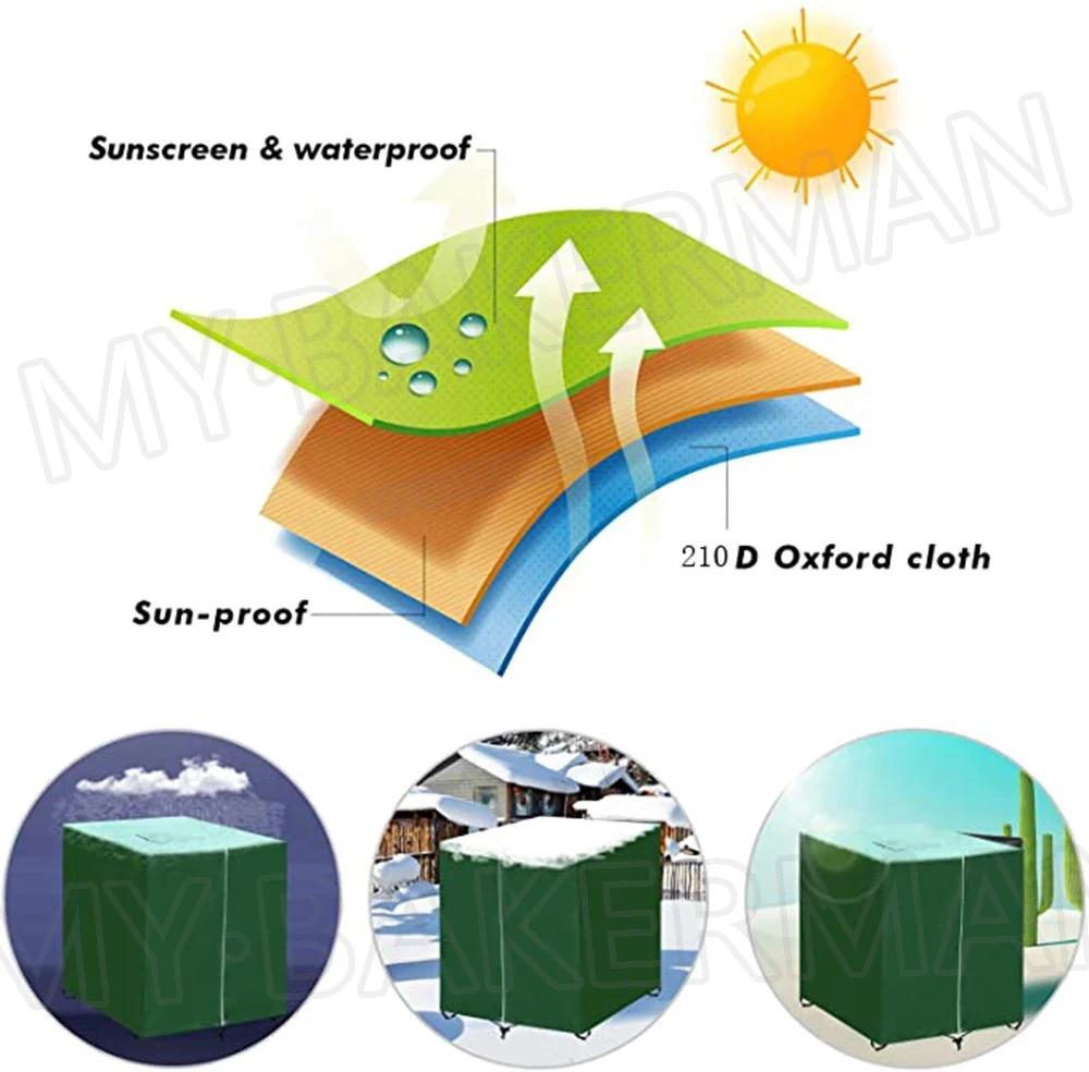 Bâche de couverture de réservoir d'eau IBC 1000L, bâche imperméable résistante aux UV avec fermeture