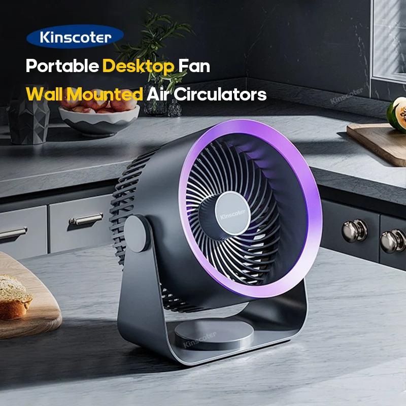 KINSCOTER Ventilateur électrique multifonctionnel Circulateur sans fil Portable Ventilateur silencie