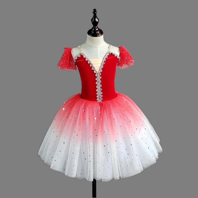 Jupe de ballet pour enfants, jupe de danse pour filles, robe à paillettes, jupe de danse pour enfant