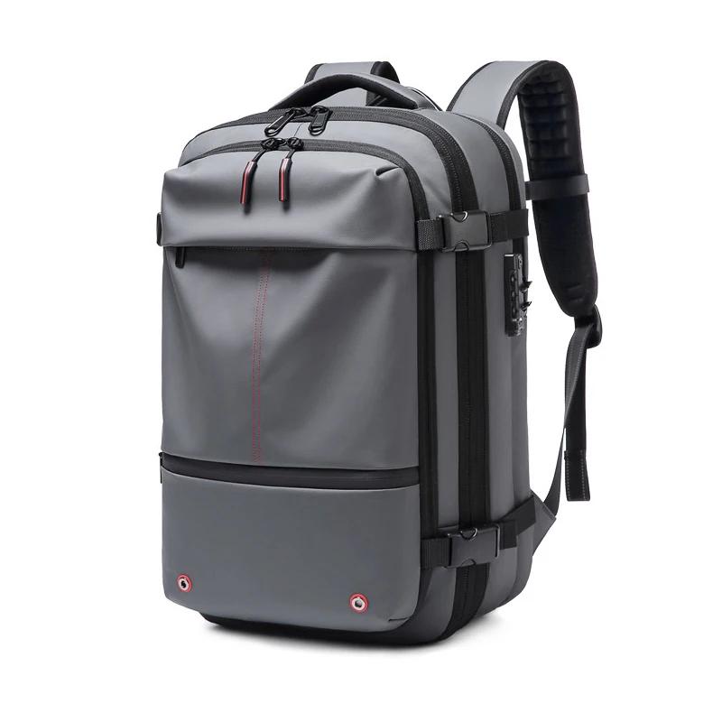 Sac à dos de voyage pour hommes, compression sous vide, pour ordinateur portable 17 pouces, sac à do
