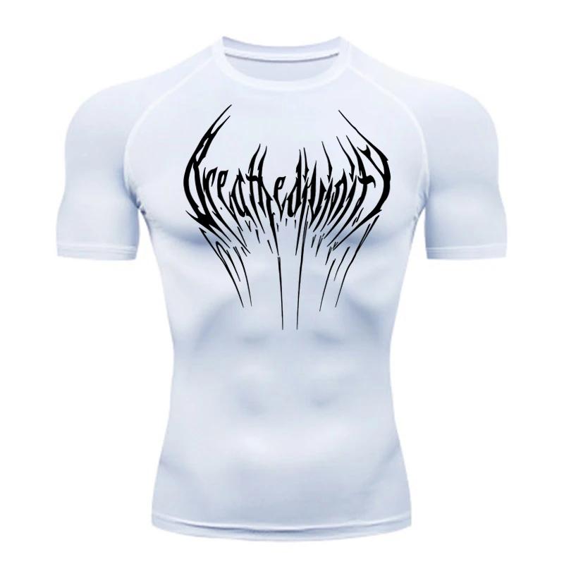 Nouvelle chemise de Compression pour hommes Fitness Gym Rashgard sport course T-shirt haut imperméab