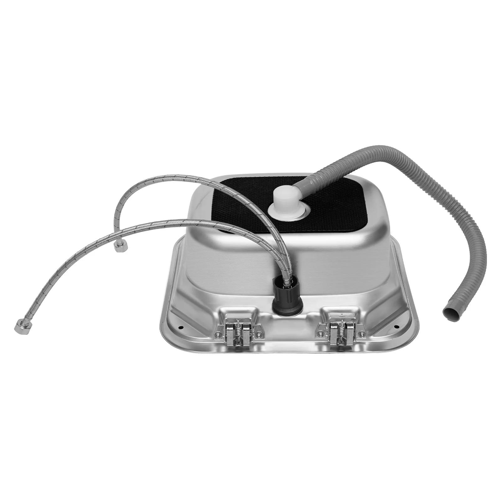 Lavabo en acier inoxydable avec couvercle, lave-mains, évier de cuisine, camping-car, bateau, carava