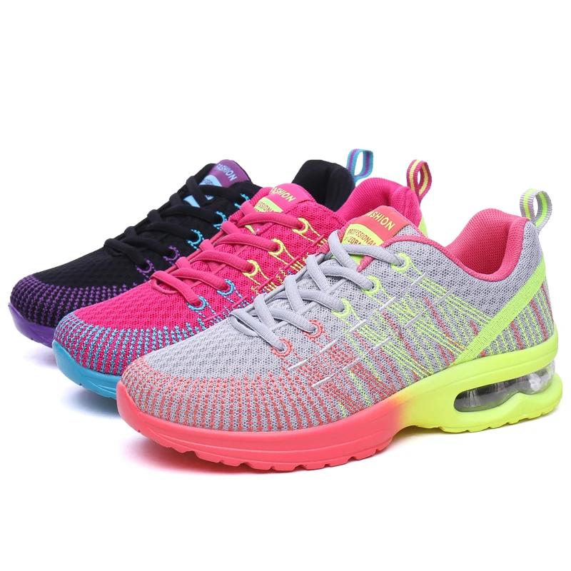 Baskets à plateforme respirantes femmes - Chaussures de sport décontractées confortables pour marche et course