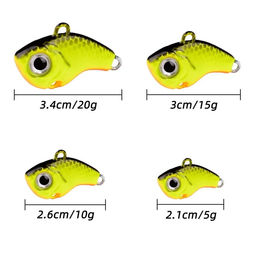 5 pièces/boîte rotatif métal VIB vibration appât Spinner cuillère leurres de pêche 5g-20g gabarits t