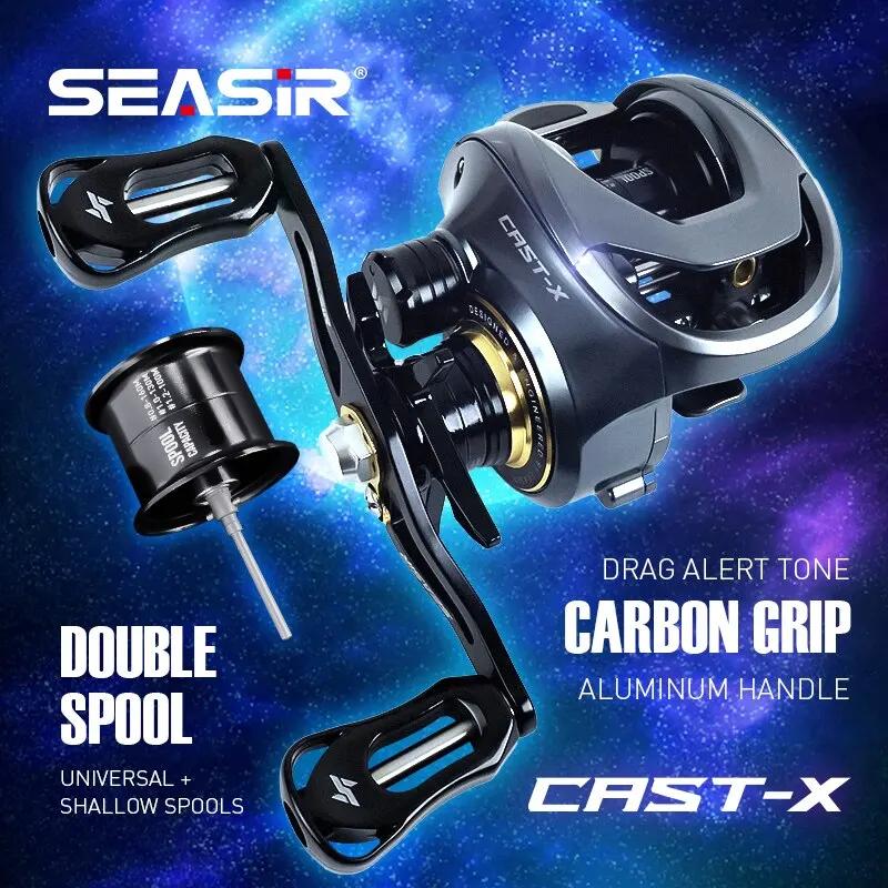 SEASIR Cast-X Baitcasting moulinet 7.3:1 HS rapport de vitesse aluminium Double bobine carbone poign