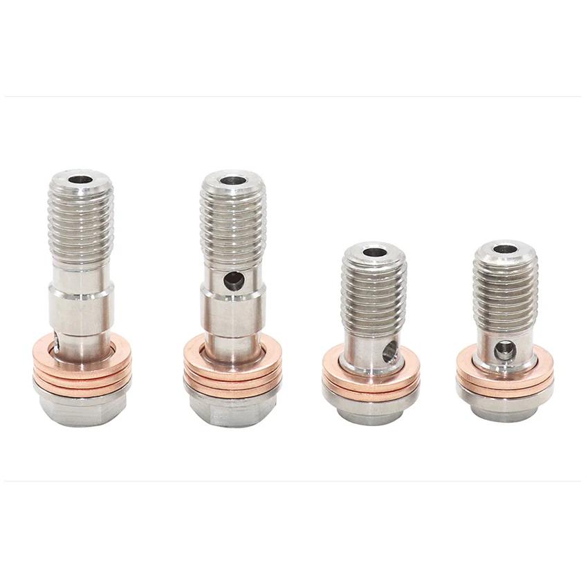 Étrier de frein universel pour moto, boulon Banjo, vis de purge, mamelon en acier inoxydable 304, po
