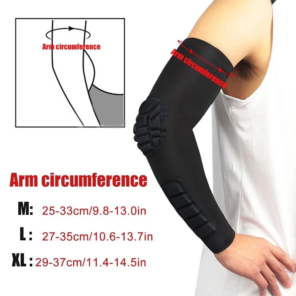 1 pièces coudières Compression tireur manches hommes femmes bras manches avec coussinet pour basket-