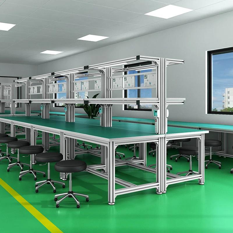 Banc de travail en alliage d'aluminium antistatique, table d'inspection de maintenance, console d'as