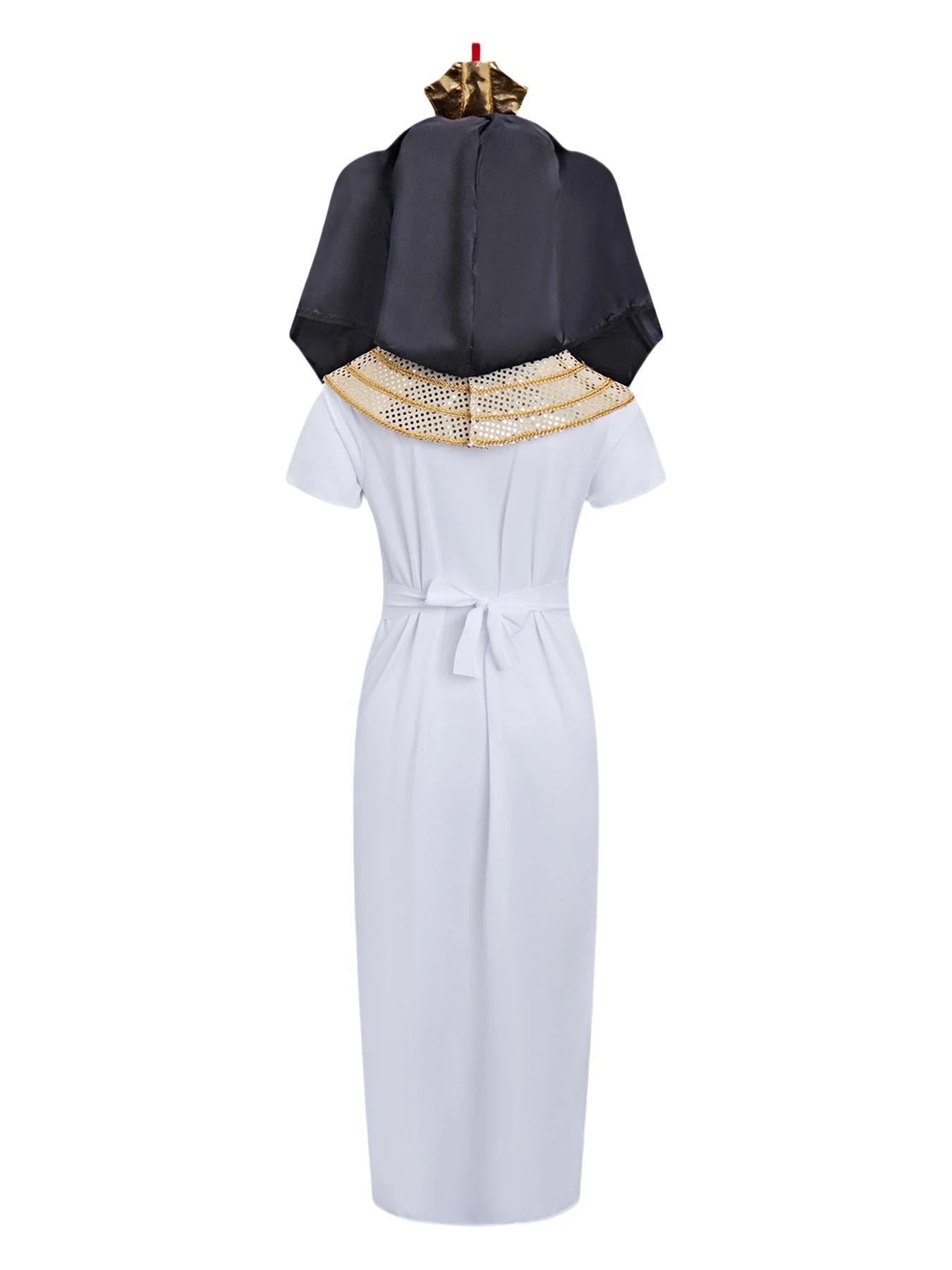 Costume de pharaon égyptien pour enfants, tenue de cosplay de l'Égypte ancienne royale avec coiffe N
