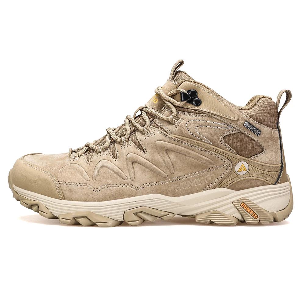Bottes randonnée hiver cuir véritable pour hommes - Trekking, camping, baskets respirantes