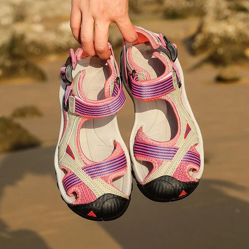 HUMTTO-Chaussures d'Extérieur Respirantes en Caoutchouc pour Homme et Femme, Sandales en Maille à Ai