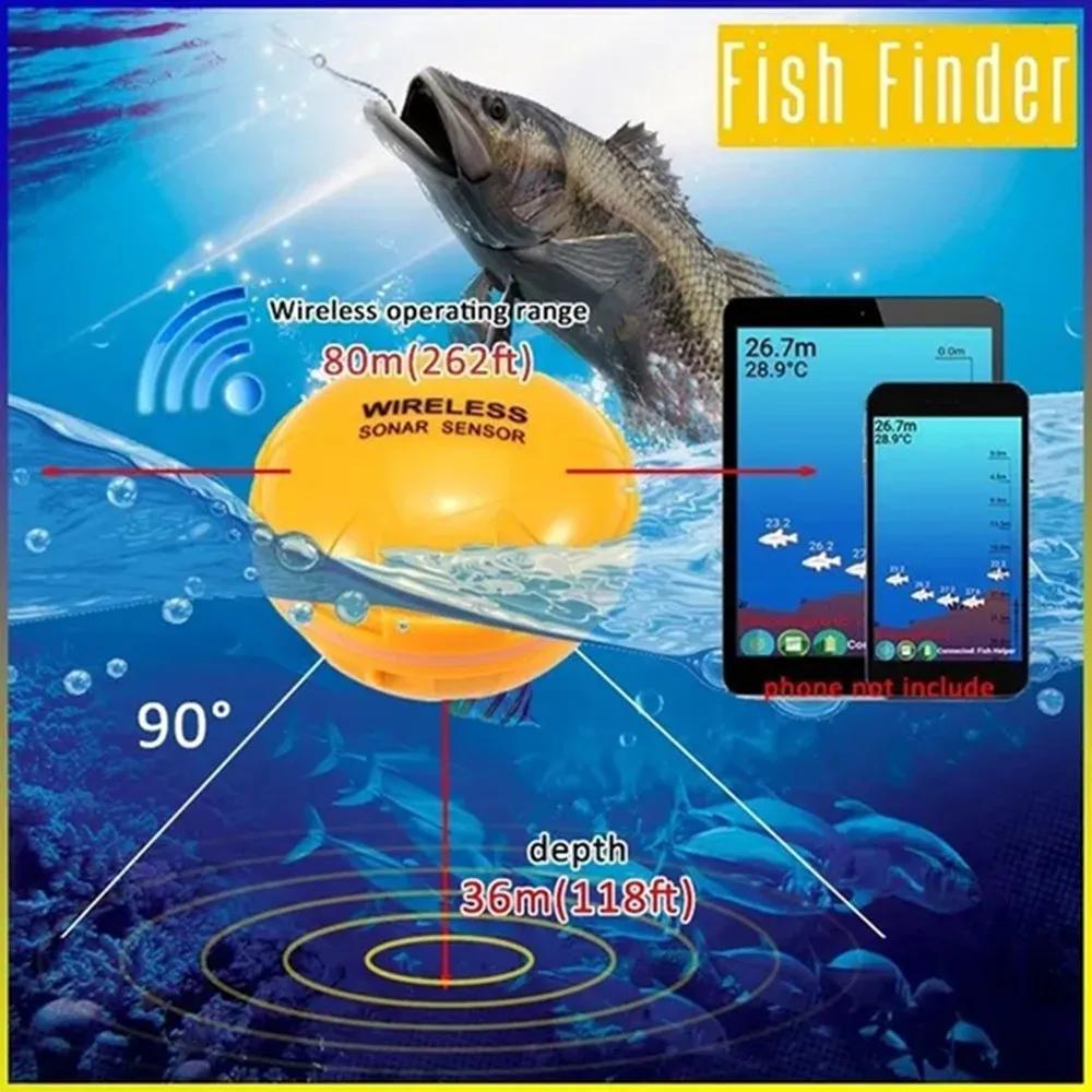 PUPOPAN 100M tout nouveau téléphone Intelligent détecteur de poisson Sonar Bluetooth détecteur de po