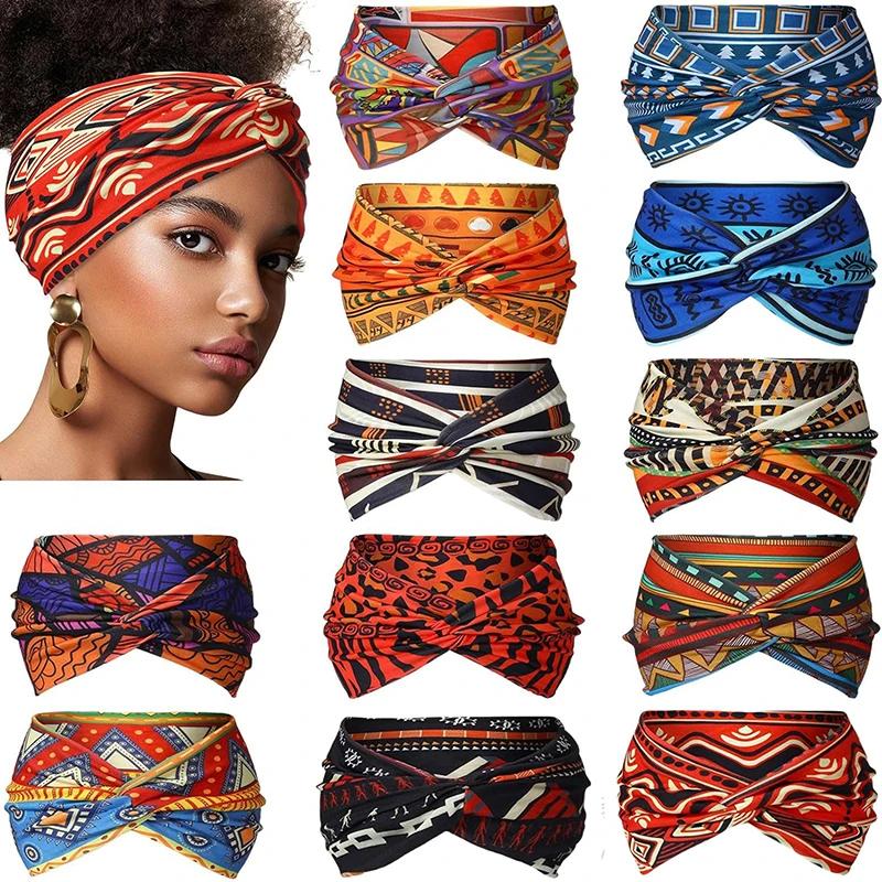 Bandeau yoga sport bohème africain - Accessoire élargissement haute résistance pour exercice et fitness