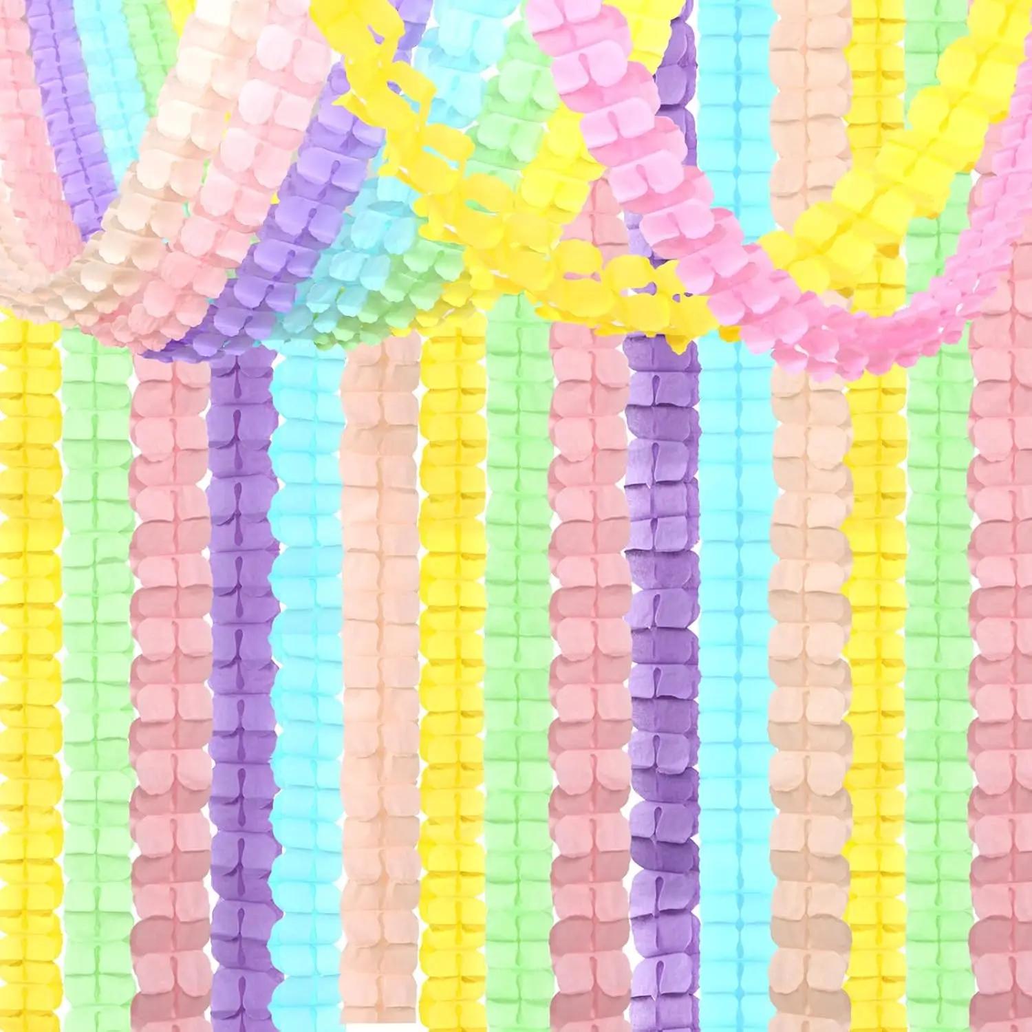 Guirlandes en papier scintillant trèfle à quatre feuilles de 3,6 m pour la décoration de fête prénat