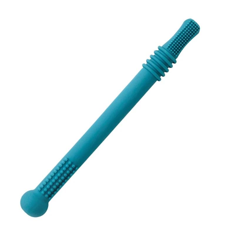 Anneau dentition en paille 77HD, jouet pour enfants, bâton molaire creux en Silicone souple, Non tox