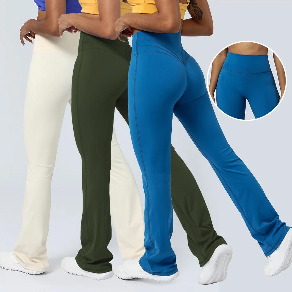 Leggings évasés de Yoga pour femmes, taille haute, danse, Pilates, Fitness, gymnastique, levage des