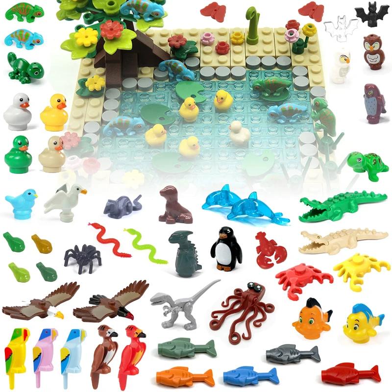Compatible avec LEGO Jungle océan pièces d'animaux blocs de construction en gros briques de ferme jo