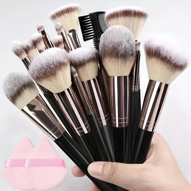 Ensemble de pinceaux de maquillage professionnels pour femmes, fard à barrage, fond de teint, correc