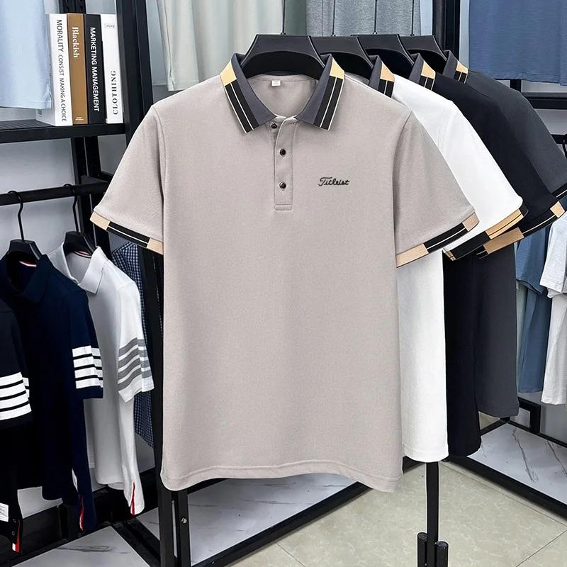 Polo à manches courtes pour homme, design de marque, col à revers, nouvelle collection été, t-shirt