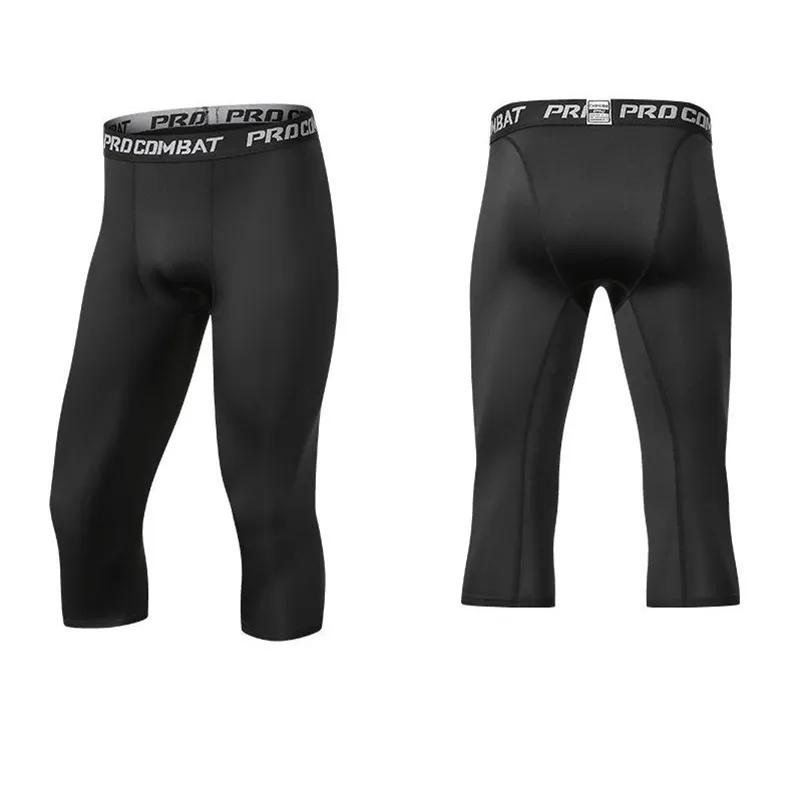 Short compression 3/4 homme - Fitness course à pied - Séchage rapide survêtement sport