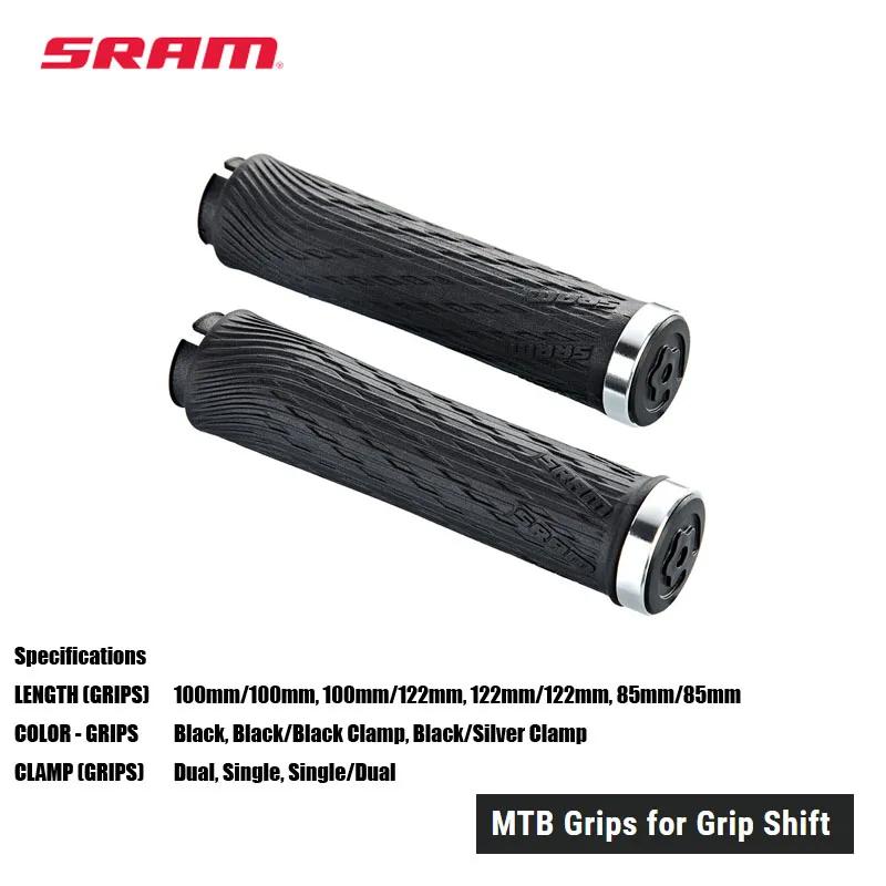 Poignées SRAM GRIP VTT pour Grip Shift disponibles en poignées pleine longueur de 122 mm avec collie