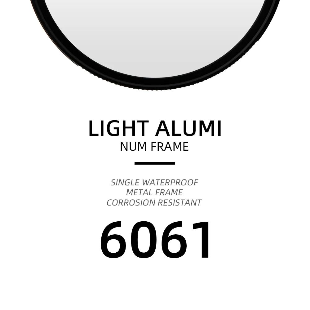 Objectif de caméra 7artisans Pro brume noire 1/2 1/4 1/8, filtre, cadre Ultra mince, verre optique é