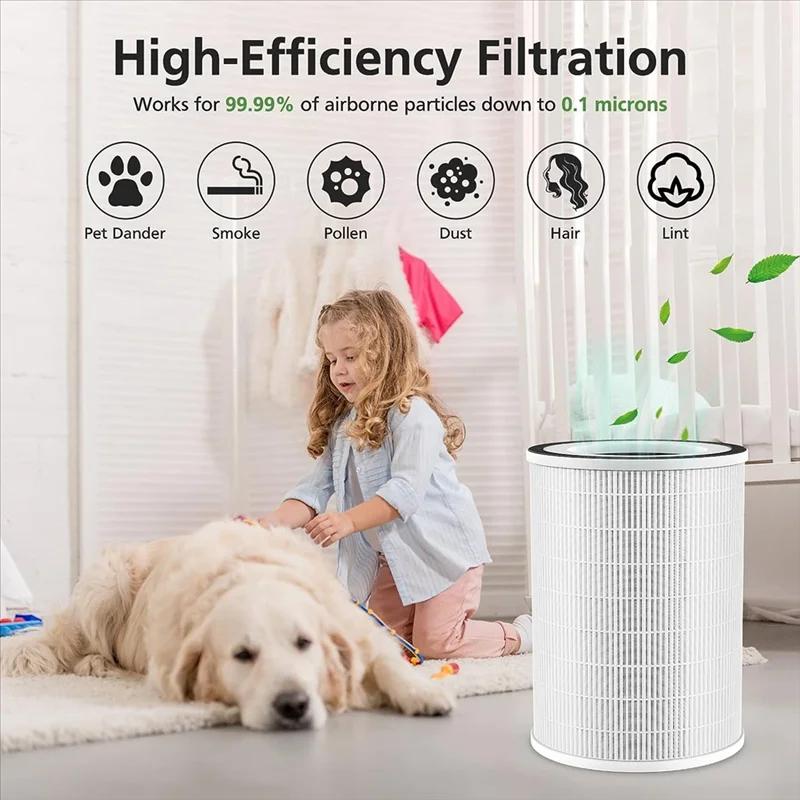Lot de 2 filtres HEPA H13 True pour supporter ficateur d'air, compatible avec Aquoia KILO, KILOPLUS,