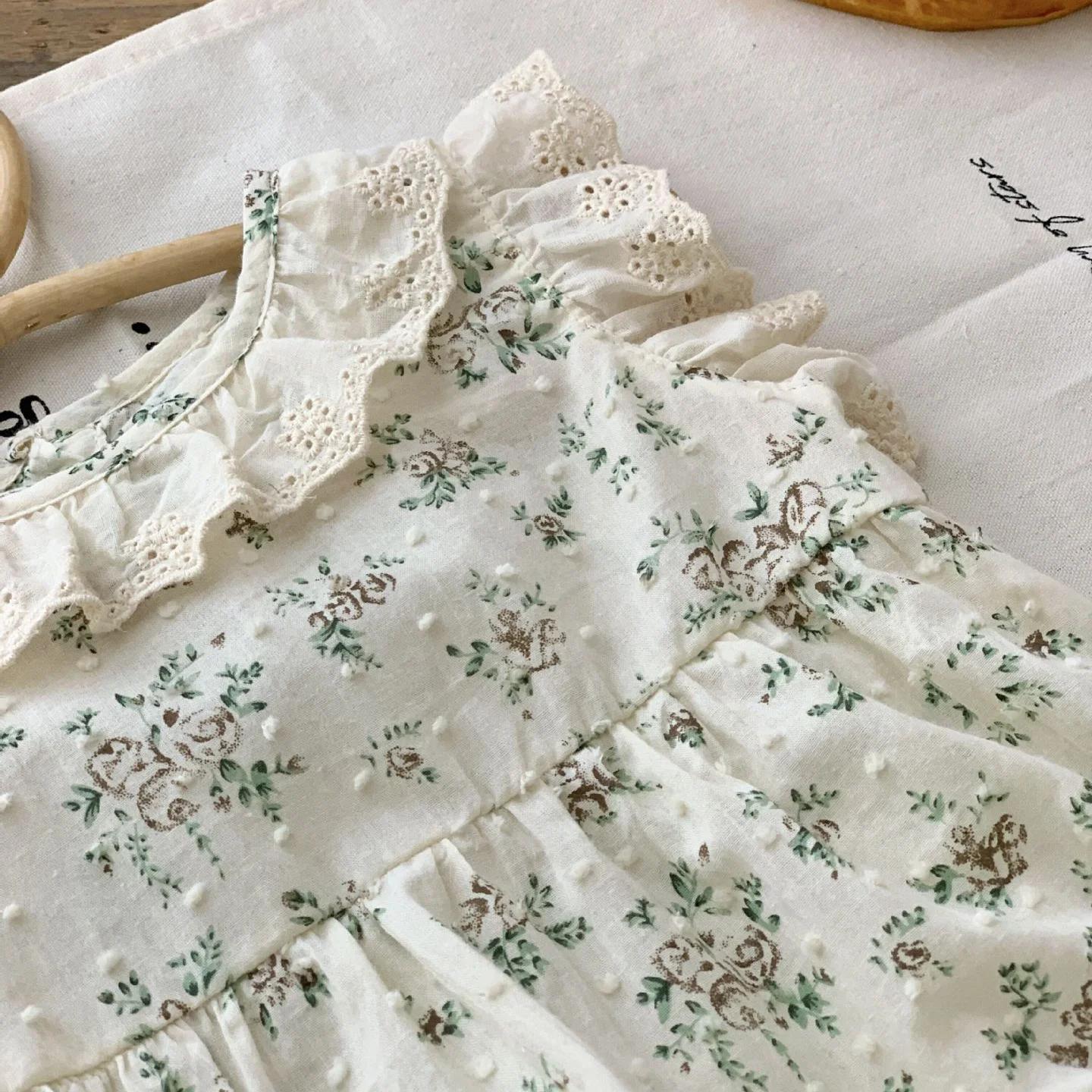 Nouveau dans: body à manches volantes froncées à fleurs mignonnes pour nouveau-nés filles 98% coton