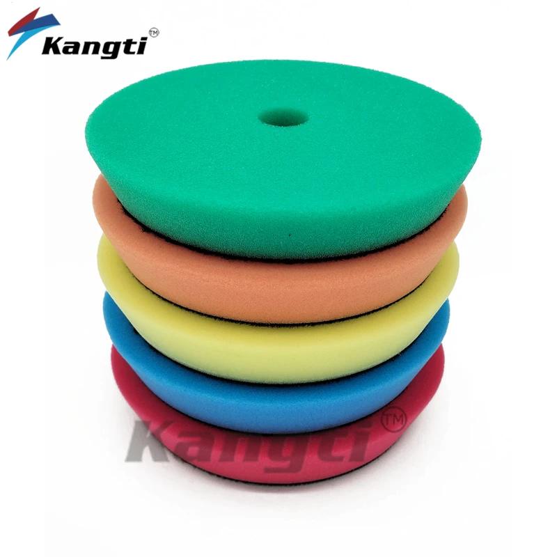 Kit de tampons de polissage pour voiture, 3/5/6 pouces, éponge de polissage auto-adhésive, roue en l