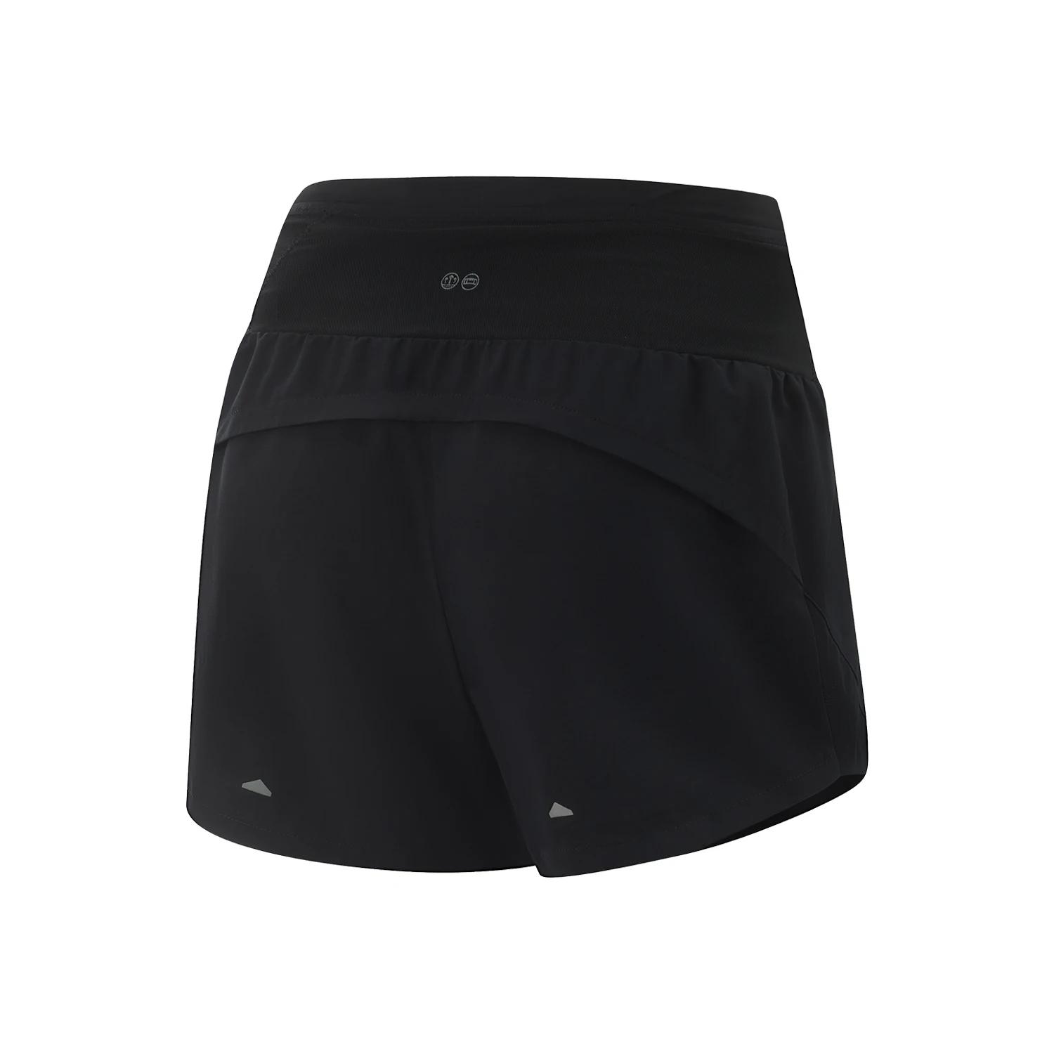 Short de course Li-Ning pour femme à séchage rapide - Bas de sport réfléchissant avec doublure réglable