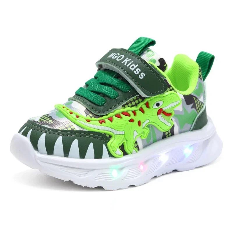 Chaussures lumineuses Led pour garçons, baskets décontractées Mickey pour enfants, chaussures de Spo