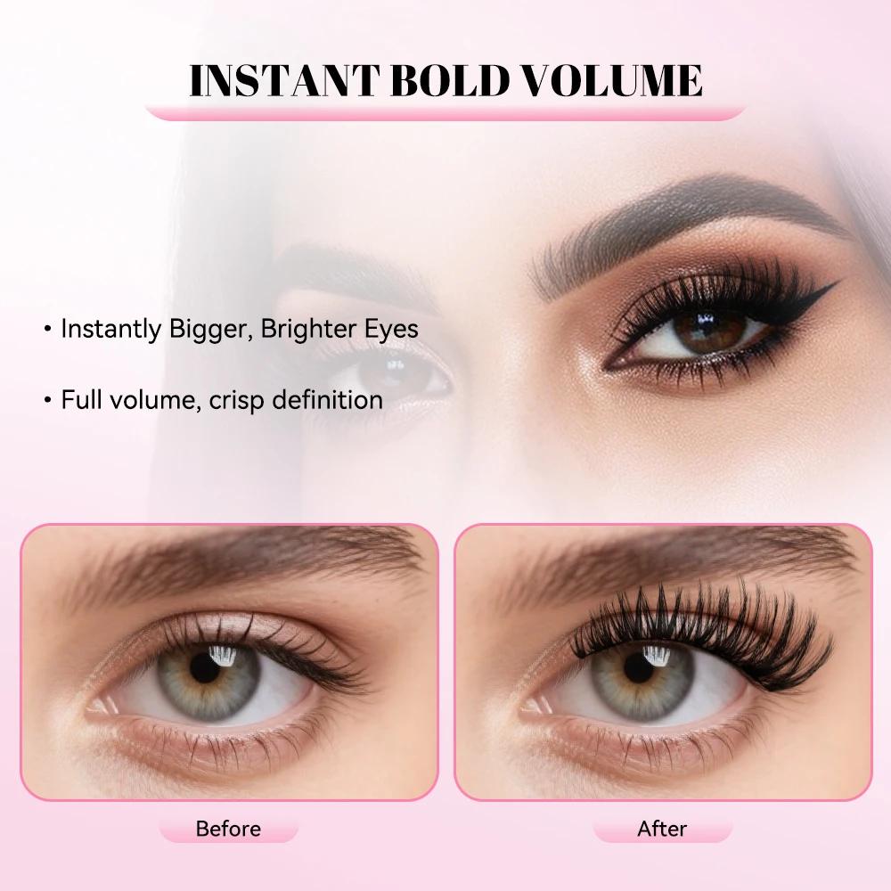 Kit d'extension de cils uCoolMe Lashes Flora 0.05mm, bouquets définis et volumineux, avec colle et d