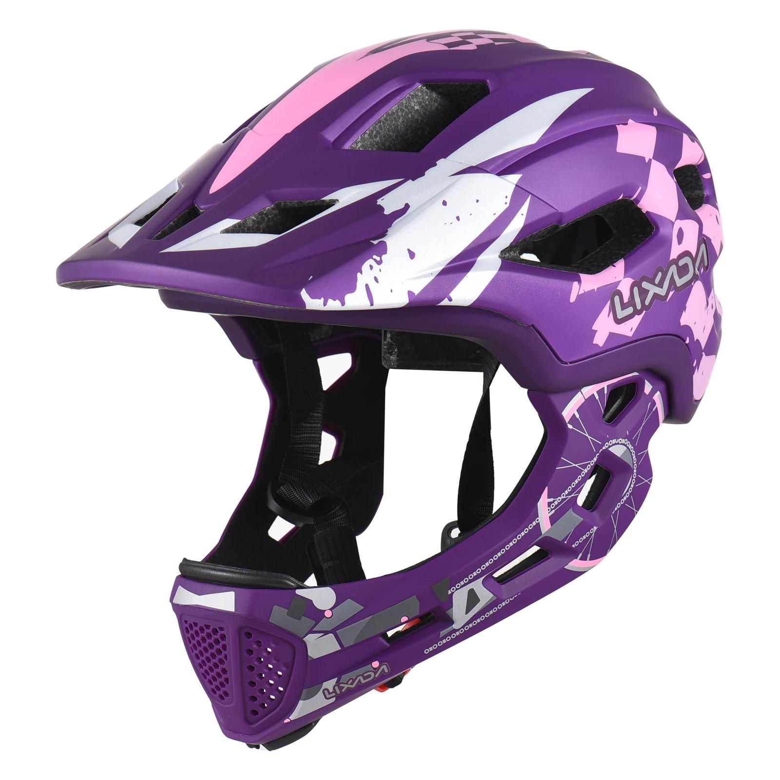 Casque de vélo intégral pour enfants, poignées amovibles, casque de vélo réglable, accessoires de vé