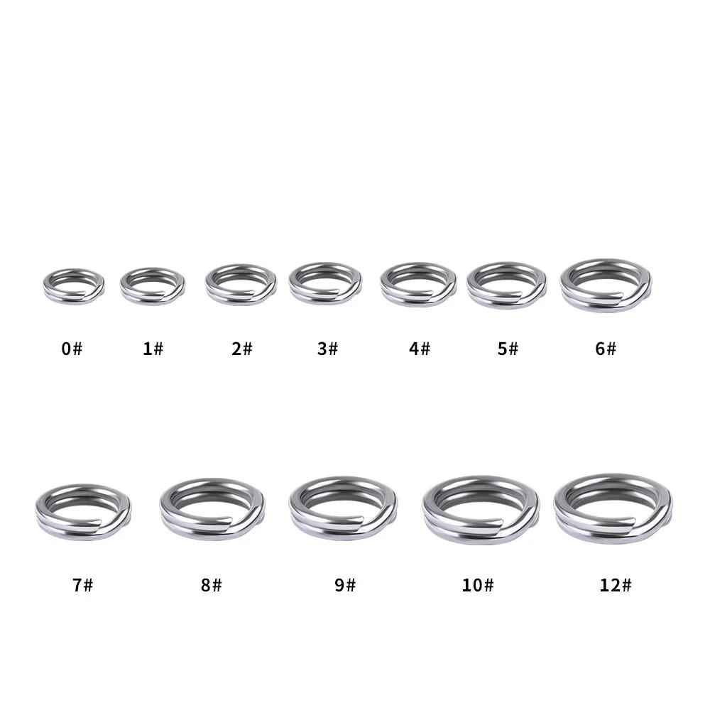 Anneau fendu en acier inoxydable, Double anneau fendu ovale, accessoires solides pour crochet de pêc