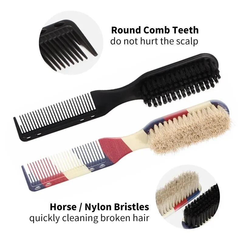 Nouveau Style barbier cou Duster brosse Double face rayé Salon outils de coiffure pour épilation vis