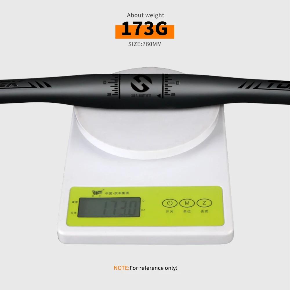 TOSEEK – guidon de vtt en carbone noir mat pour accessoires de vélo de montagne, 31.8x580-720/740/76